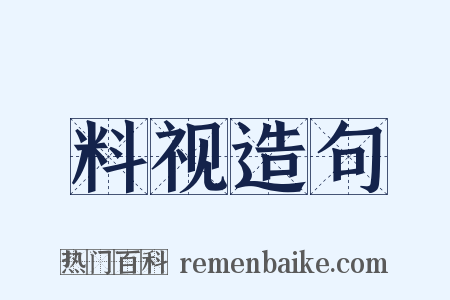 料视造句是什么意思的图片